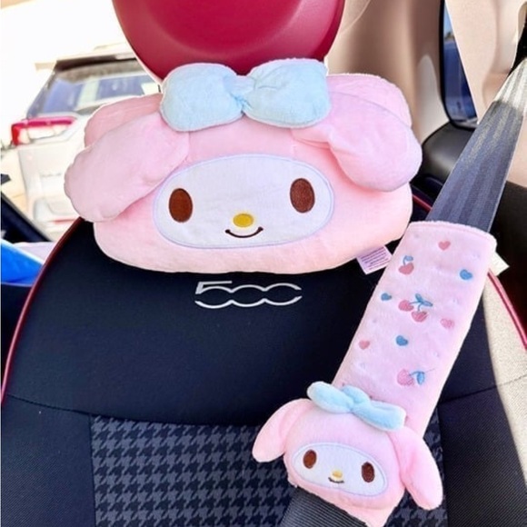 Sanrio Accessories - Sanrio My Melody Car Seat Accessories- Headrest Pillow and Seatbelt Cover